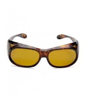 Fit Ons Polarized Sunglasses - Tortoise Frame/Gold Brown Lens - C4113KJORDB $42.74 Rimless