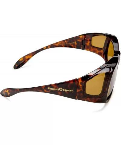 Fit Ons Polarized Sunglasses - Tortoise Frame/Gold Brown Lens - C4113KJORDB $42.74 Rimless