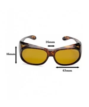 Fit Ons Polarized Sunglasses - Tortoise Frame/Gold Brown Lens - C4113KJORDB $42.74 Rimless