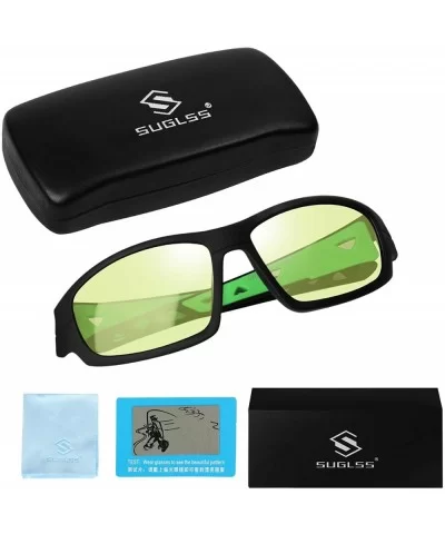 Mens Polarized Photochromic Sports Sunglasses Cycling Sun Glasses Eyewear - Black Green 2 - CW190EKMU52 $18.52 Aviator