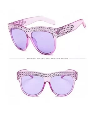 Unisex Fashion Patchwork Big Frame Sunglasses-Women Men Vintage Retro Glasses - E - CT18Q53YK62 $5.55 Oversized