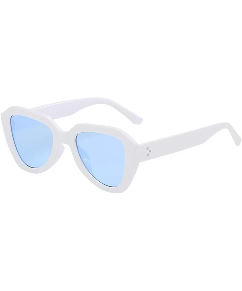 Color Sunglasses Men And Women- Tigivemen Multicolor Pattern Frame Color Glasses Hip Hop Rock Street - White - CC18RLKEUKD $7...