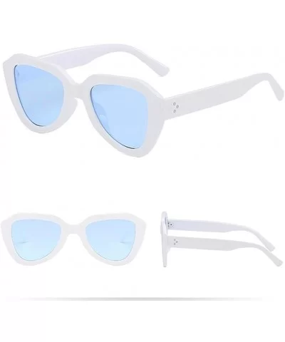 Color Sunglasses Men And Women- Tigivemen Multicolor Pattern Frame Color Glasses Hip Hop Rock Street - White - CC18RLKEUKD $7...