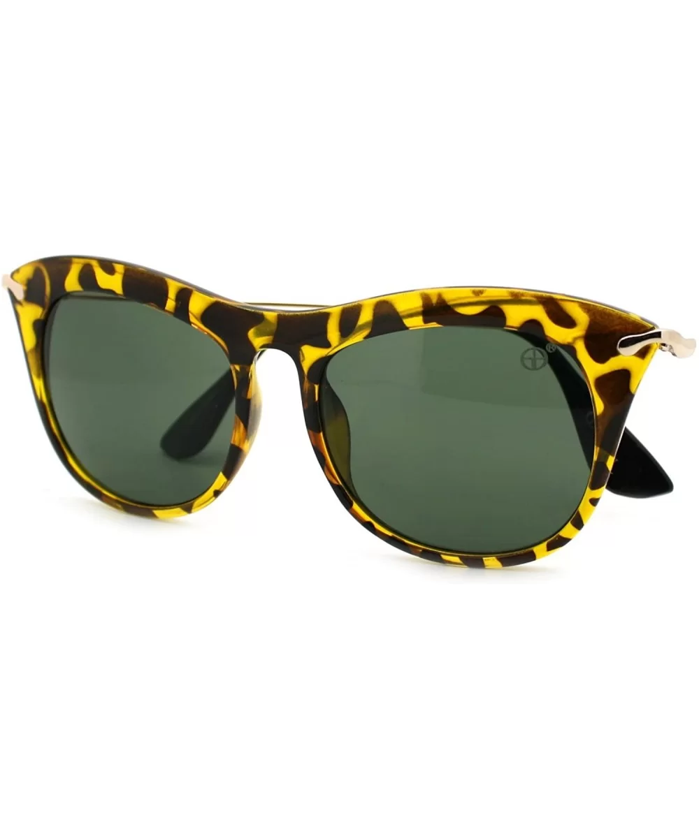 Vintage Retro Women's Unique Curvy Design Fashion Sunglasses - Tortoise - C611MJKOSEZ $6.97 Butterfly