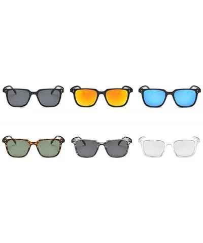 Sunglasses Retro Square Frame Color Coating UV400 Outdoor Sports Summer Sun 1 - 1 - CE18YKUK272 $7.57 Sport