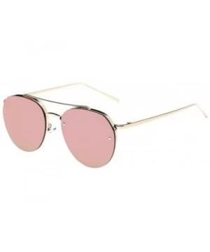 Fashion Circular Sunglasses Street Fashion Metal Frame Women Sunglasses - B - C418S5ZQ362 $5.34 Rimless