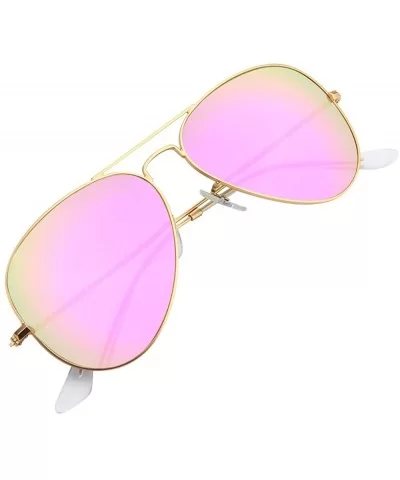 Aviator Sunglasses Polarized - Unisex Shades with Accessories - Pink - CX18790I4KN $10.54 Oversized