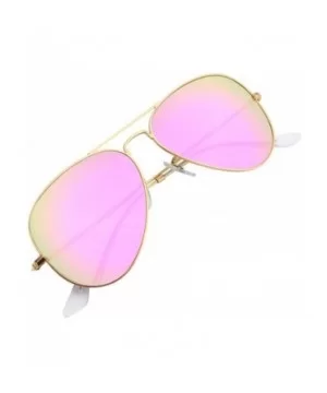 Aviator Sunglasses Polarized - Unisex Shades with Accessories - Pink - CX18790I4KN $10.54 Oversized