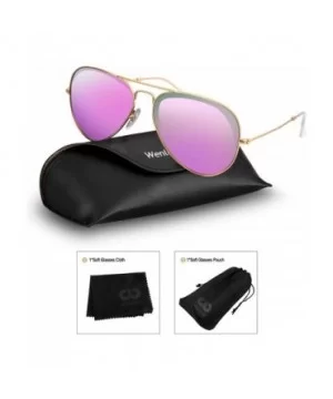 Aviator Sunglasses Polarized - Unisex Shades with Accessories - Pink - CX18790I4KN $10.54 Oversized