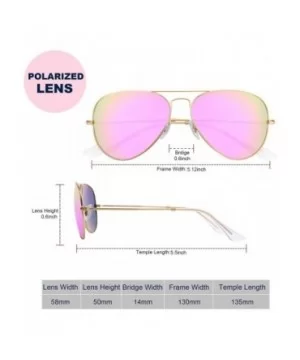 Aviator Sunglasses Polarized - Unisex Shades with Accessories - Pink - CX18790I4KN $10.54 Oversized