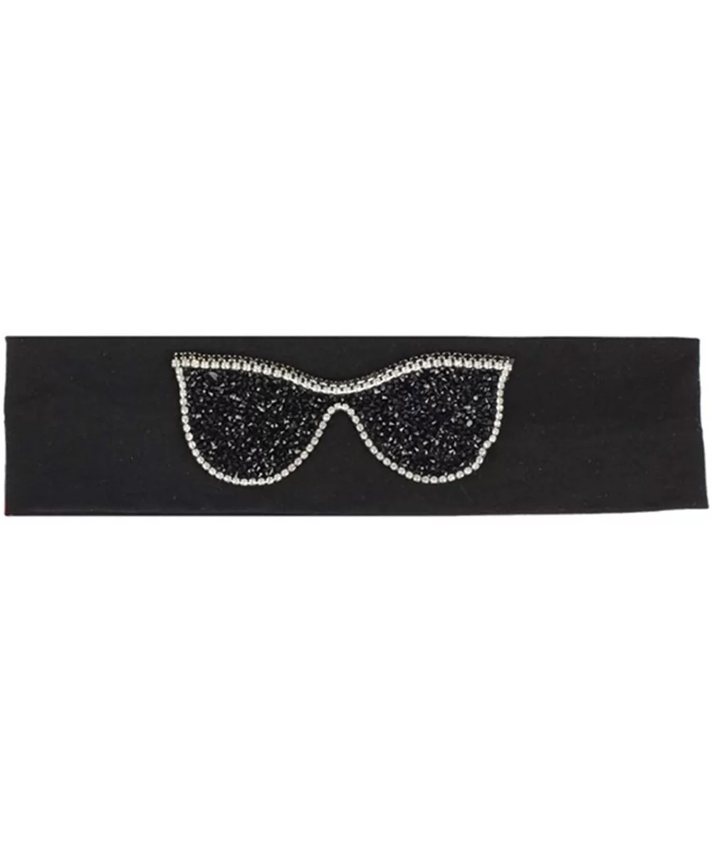 Sunglasses Headb s Elastic Stretch Headb Rhinestones Hair B - Black Black - CW18T95L70H $25.92 Wrap