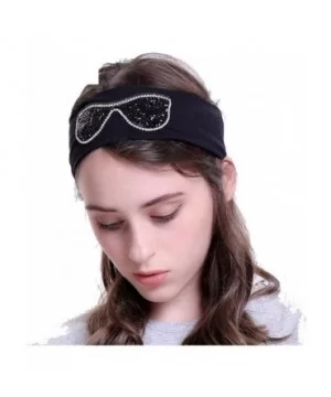 Sunglasses Headb s Elastic Stretch Headb Rhinestones Hair B - Black Black - CW18T95L70H $25.92 Wrap