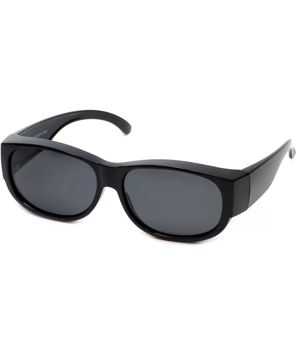 Fitover Sunglasses Wear-Over your Readers Perfect for Driving (7667) with Case - Black - C312OBGXYWX $10.22 Oval