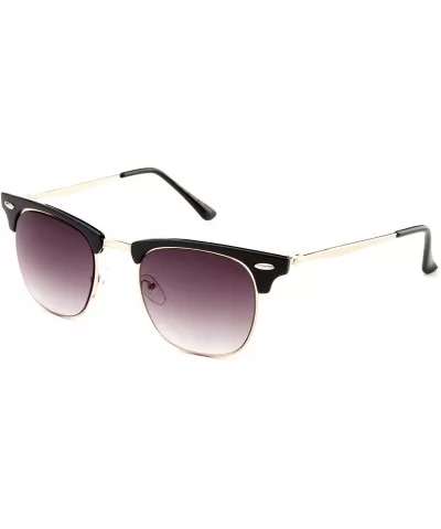 "Luciano" Semi-Rimless Vintage Design with UV400 Gradient Lenses Fashion Sunglasses - CT12N74ESG9 $5.71 Semi-rimless