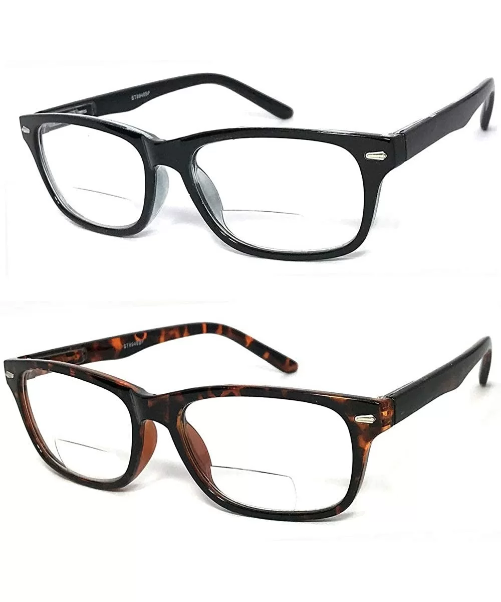 Fancy New 1 or 2 Pairs Retro Rectangular Frame Mens Womens BSTY - Brown - CG18W4EUMII $19.55 Rectangular