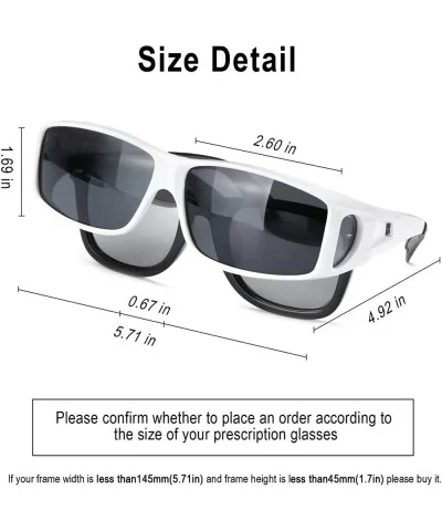 Fit Over Glasses Sunglasses HD Polarized Lenses- Wrap Around Sunglasses Wear Over Regular Glasses UV Protection - CN18Q56QM3E...