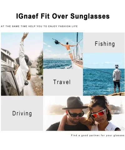 Fit Over Glasses Sunglasses HD Polarized Lenses- Wrap Around Sunglasses Wear Over Regular Glasses UV Protection - CN18Q56QM3E...