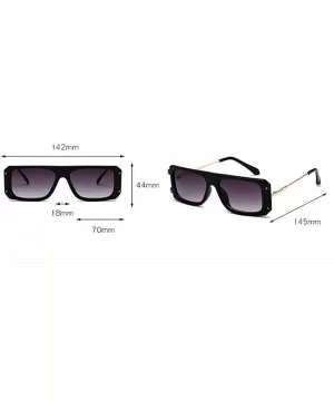 New Vintage Men Square Sun Glasses Fashion Unisex Driving Goggles uv400 NX - Black&clear - CQ18M3UI7Z5 $7.06 Rectangular