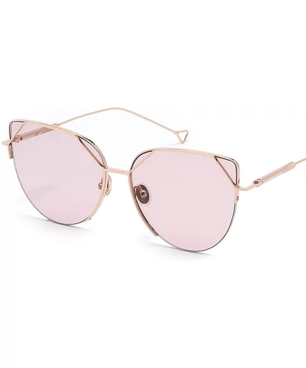 Fashion sunglasses cat eyes cat ears metal sunglasses women - E - CC18SMQH8Y5 $44.82 Aviator