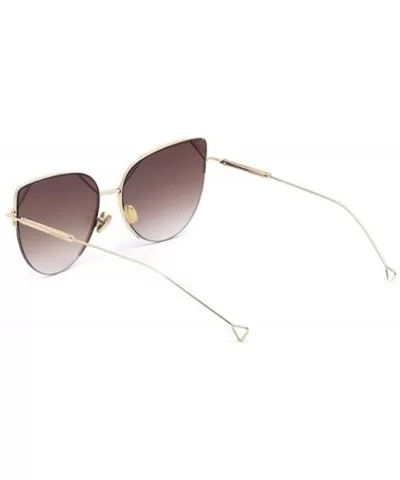 Fashion sunglasses cat eyes cat ears metal sunglasses women - E - CC18SMQH8Y5 $44.82 Aviator