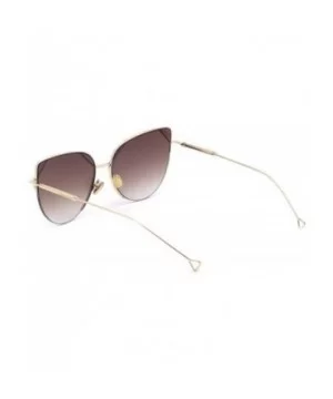 Fashion sunglasses cat eyes cat ears metal sunglasses women - E - CC18SMQH8Y5 $44.82 Aviator