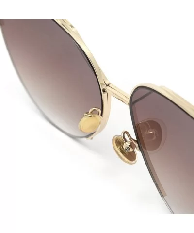 Fashion sunglasses cat eyes cat ears metal sunglasses women - E - CC18SMQH8Y5 $44.82 Aviator