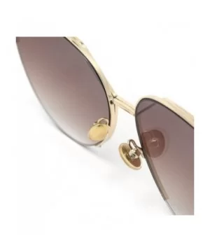 Fashion sunglasses cat eyes cat ears metal sunglasses women - E - CC18SMQH8Y5 $44.82 Aviator