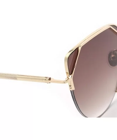 Fashion sunglasses cat eyes cat ears metal sunglasses women - E - CC18SMQH8Y5 $44.82 Aviator