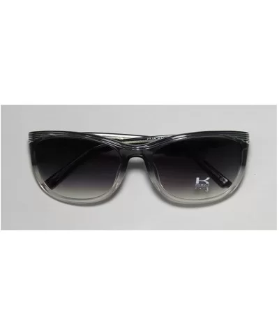 6969k Womens/Ladies Designer Full-rim Gradient Lenses Sunglasses/Sun Glasses - Dark Gray / Silver / Clear - CW11ZRG8989 $16.0...