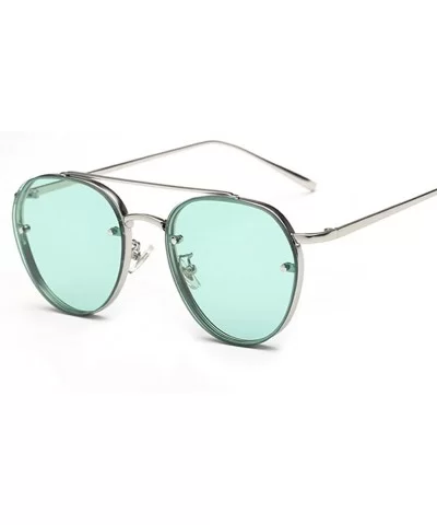 Fashion Sunglasses Men Metal Frame Sun Glasses for Women Summer 2018 UV400 - Green - C818DUHLYSE $7.05 Oval