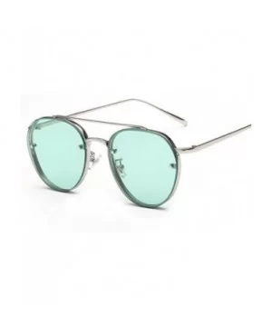 Fashion Sunglasses Men Metal Frame Sun Glasses for Women Summer 2018 UV400 - Green - C818DUHLYSE $7.05 Oval