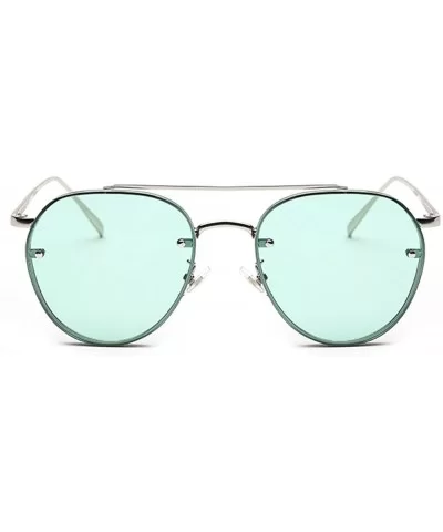 Fashion Sunglasses Men Metal Frame Sun Glasses for Women Summer 2018 UV400 - Green - C818DUHLYSE $7.05 Oval