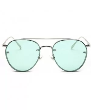 Fashion Sunglasses Men Metal Frame Sun Glasses for Women Summer 2018 UV400 - Green - C818DUHLYSE $7.05 Oval