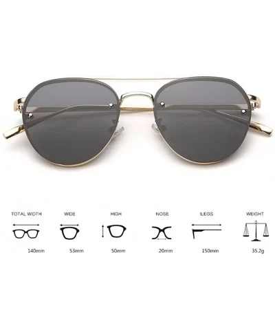 Fashion Sunglasses Men Metal Frame Sun Glasses for Women Summer 2018 UV400 - Green - C818DUHLYSE $7.05 Oval