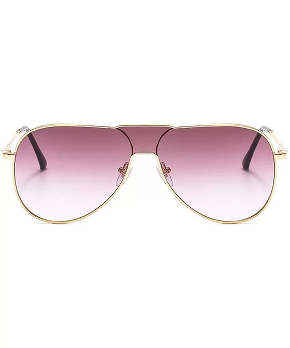 Oversized Retro Sunglasses Designer Brand Luxury Pilot Driving Sun Glasses For Women - Purple - CF1947NS3Q6 $7.98 Oversized