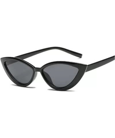 Sunglasses Designer Mirror Triangle Glasses - Dark Gray - CS18W655D63 $7.08 Cat Eye