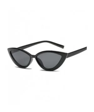 Sunglasses Designer Mirror Triangle Glasses - Dark Gray - CS18W655D63 $7.08 Cat Eye