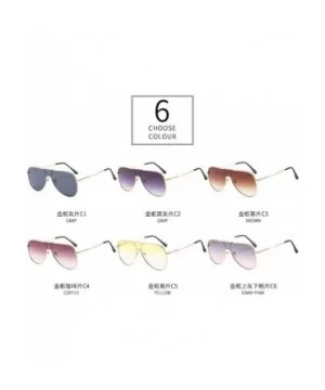 Oversized Retro Sunglasses Designer Brand Luxury Pilot Driving Sun Glasses For Women - Purple - CF1947NS3Q6 $7.98 Oversized