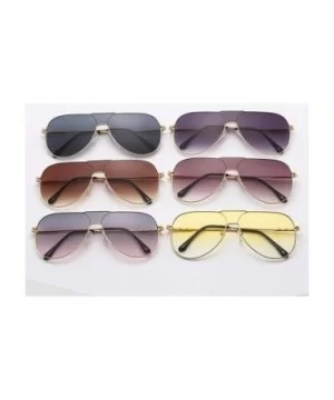 Oversized Retro Sunglasses Designer Brand Luxury Pilot Driving Sun Glasses For Women - Purple - CF1947NS3Q6 $7.98 Oversized