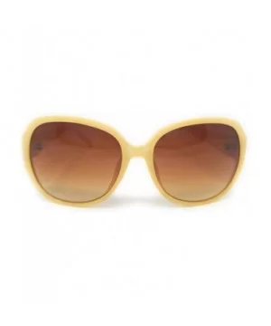 Women Retro 70s 80s 90s Oversized Round Black Elegant Style Sunglasses-SM1125 - Cream/Gold - CH18LDQ244W $13.32 Round