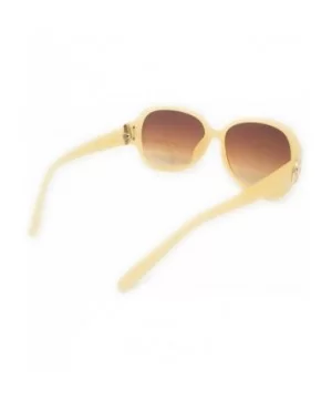 Women Retro 70s 80s 90s Oversized Round Black Elegant Style Sunglasses-SM1125 - Cream/Gold - CH18LDQ244W $13.32 Round