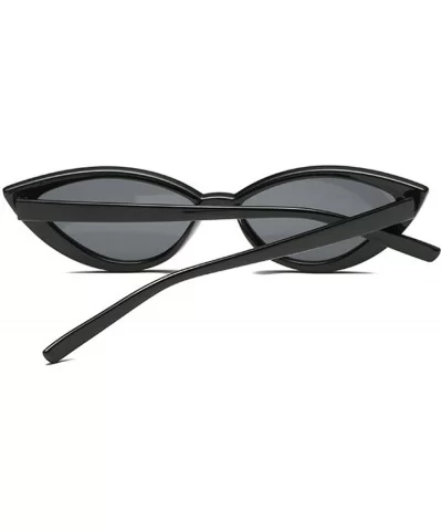 Sunglasses Designer Mirror Triangle Glasses - Dark Gray - CS18W655D63 $7.08 Cat Eye