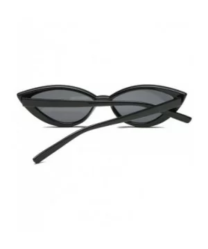 Sunglasses Designer Mirror Triangle Glasses - Dark Gray - CS18W655D63 $7.08 Cat Eye