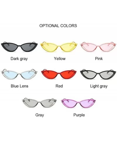 Sunglasses Designer Mirror Triangle Glasses - Dark Gray - CS18W655D63 $7.08 Cat Eye