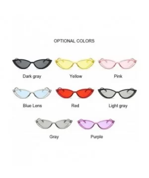 Sunglasses Designer Mirror Triangle Glasses - Dark Gray - CS18W655D63 $7.08 Cat Eye