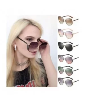 Vintage Round Sunglasses for Women Classic Retro Polarized Oversized Vintage Shades Metal Frames Eyewear - C - C8194KTO4YE $6...