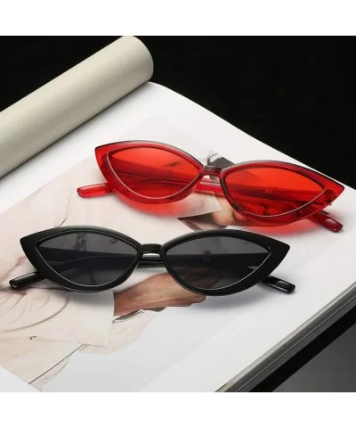 Sunglasses Designer Mirror Triangle Glasses - Dark Gray - CS18W655D63 $7.08 Cat Eye