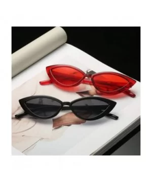 Sunglasses Designer Mirror Triangle Glasses - Dark Gray - CS18W655D63 $7.08 Cat Eye