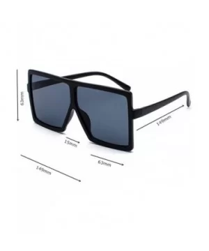 sunglasses women Fashion square big box sunglasses Retro glasses trend colorful - C6 - C018WYRYO3N $24.91 Square