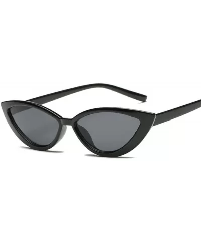 Sunglasses Designer Mirror Triangle Glasses - Dark Gray - CS18W655D63 $7.08 Cat Eye